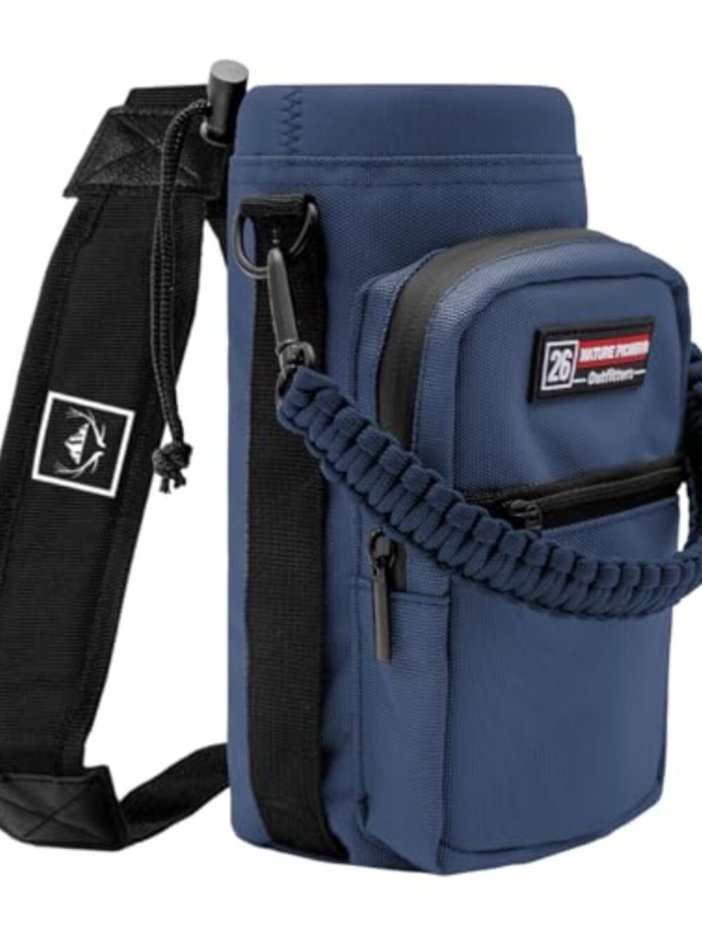 Insulated Water Bottle Holder Sling Carrier with Phone Pocket